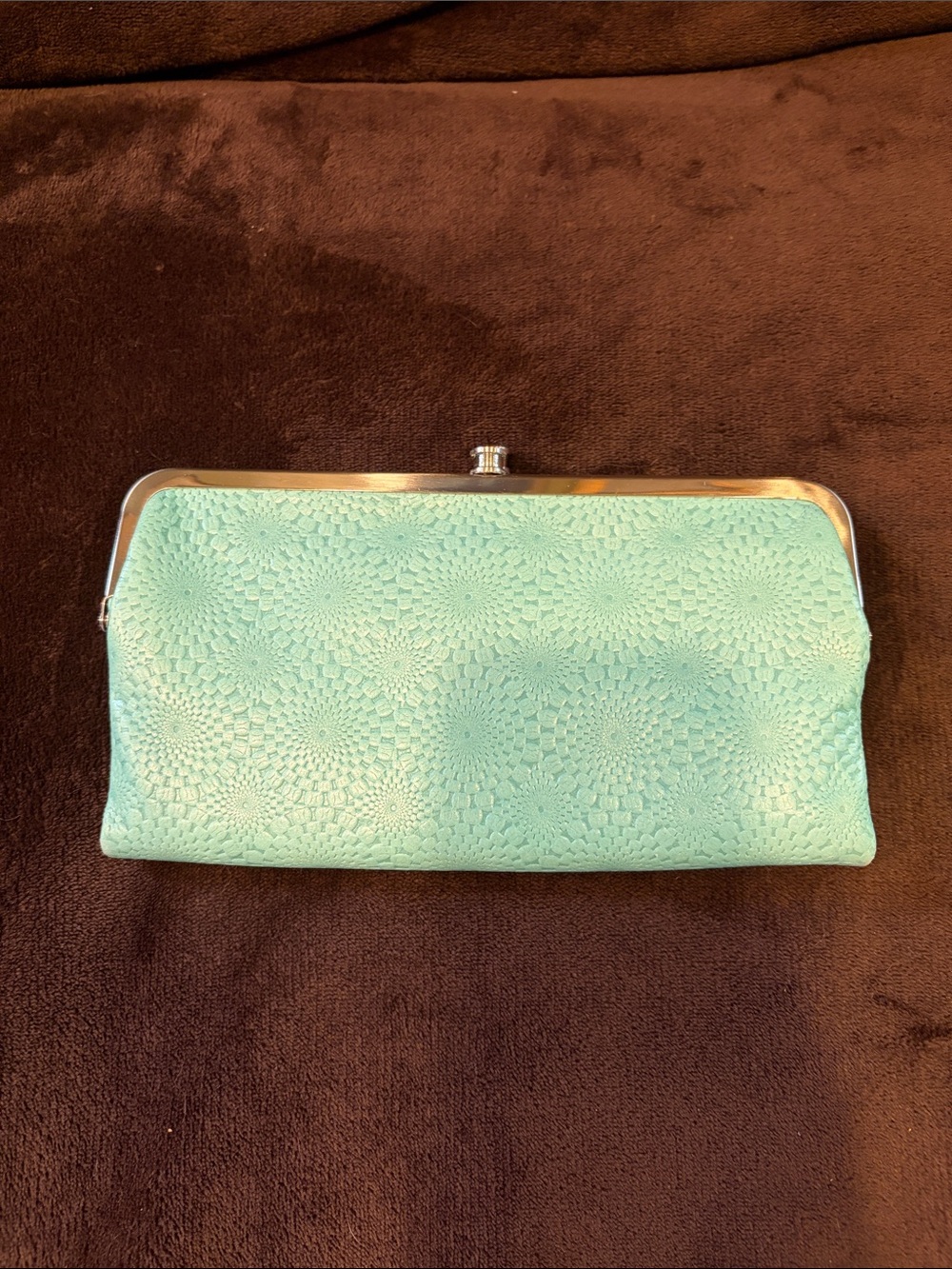 Hobo, Mint Lace-Textured Clutch Wallet
